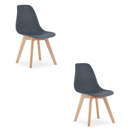 Chaise Kito - Ardoise Foncée X 2 60x40x50