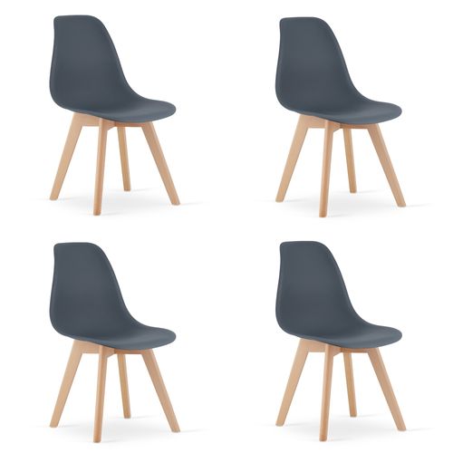 Chaise Kito - Ardoise Foncée X 4 60x40x50