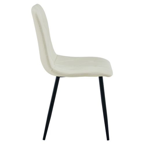 Chaise Libra - Beige Tissu/pieds Noirs X 1 61x41x52
