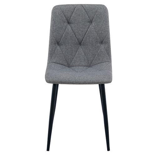 Chaise Libra - Tissu Gris Foncé / Pieds Noirs X 2 61x52x51