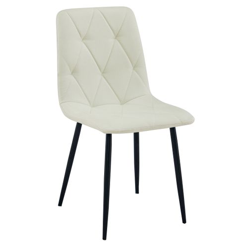 Chaise Libra - Beige Tissu/pieds Noirs X 2 61x52x51