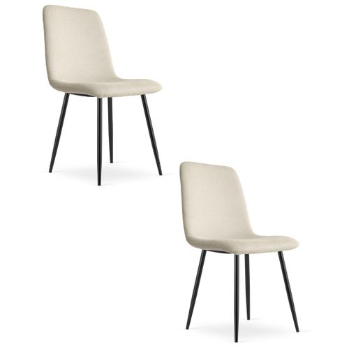 Chaise Rift - Beige / Pieds Noirs X 2 61x52x51