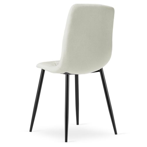 Chaise Libra - Beige Tissu/pieds Noirs X 3 60x56x58