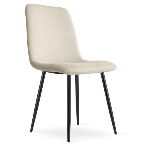 Chaise Rift - Beige / Pieds Noirs X 3 60x56x58