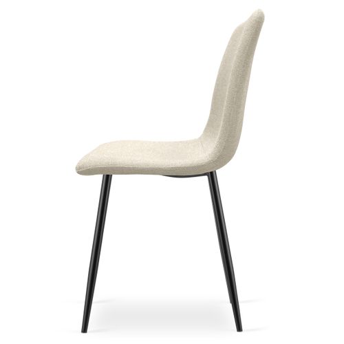 Chaise Rift - Beige / Pieds Noirs X 3 60x56x58
