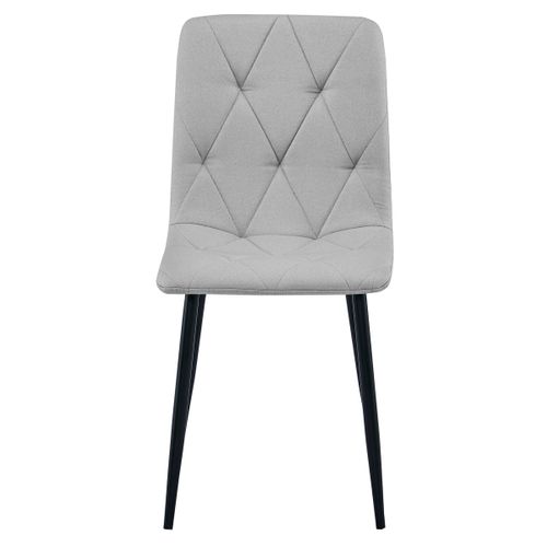 Chaise Libra - Tissu Gris Clair/pieds Noirs X 4 68x59x58