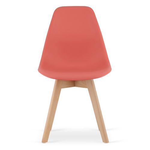Chaise Kito Cinabre/pieds Naturels X 2 60x40x50
