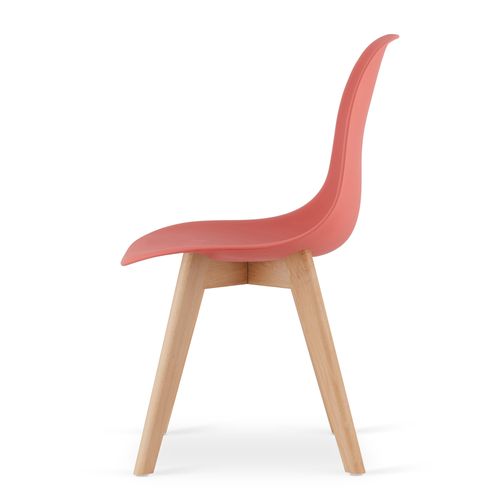 Chaise Kito Cinabre/pieds Naturels X 2 60x40x50