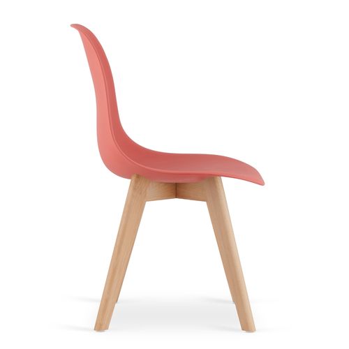Chaise Kito Cinabre/pieds Naturels X 2 60x40x50