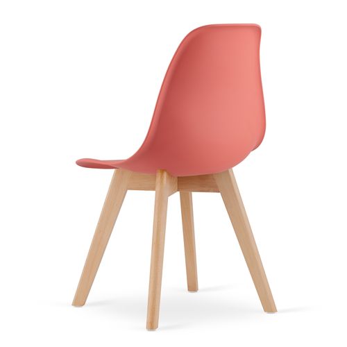 Chaise Kito Cinabre/pieds Naturels X 2 60x40x50