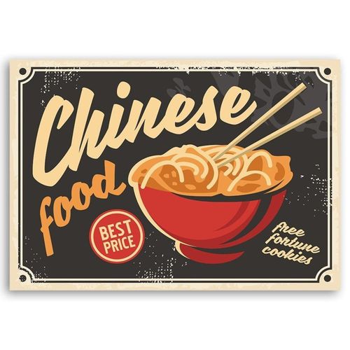 Tableau Enseigne Restaurant Chinois 120 X 80 Cm Noir