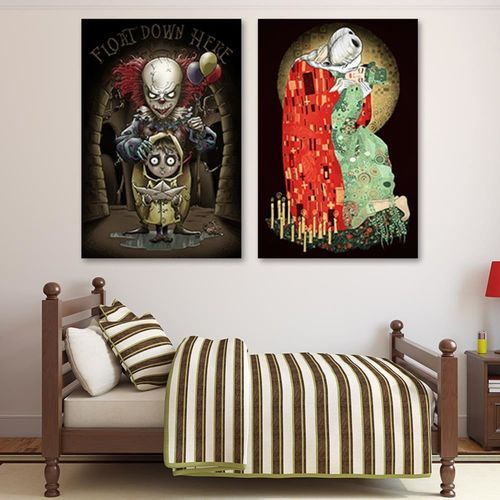 Tableau Dracula De Coppola Dans Le Style De Klimt Le Baiser 40 X 60 Cm Rouge
