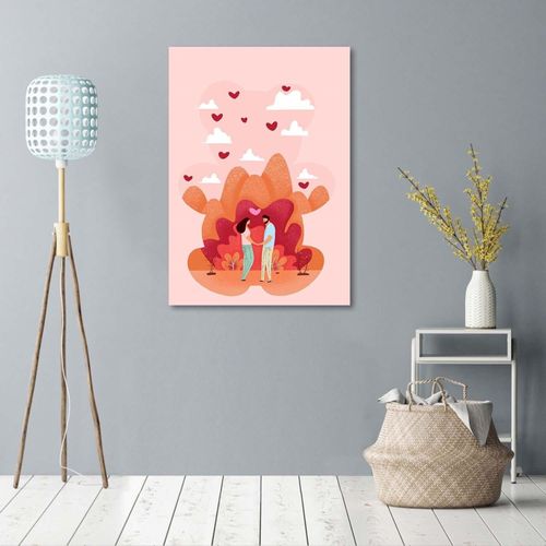 Tableau Amour 50 X 70 Cm Rose