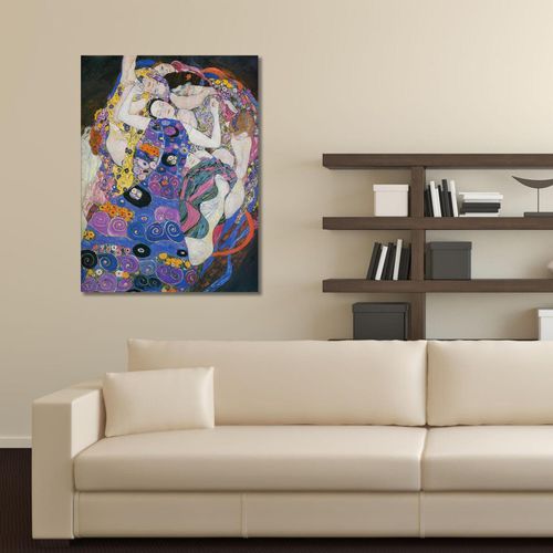 Tableau Image De Reproduction De G. Klimt - Vierges 70 X 100 Cm Bleu