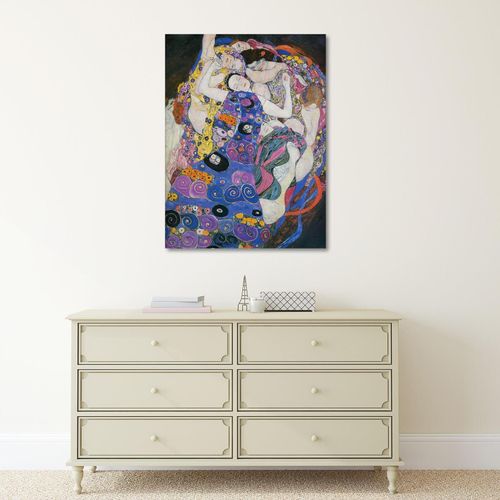 Tableau Image De Reproduction De G. Klimt - Vierges 70 X 100 Cm Bleu