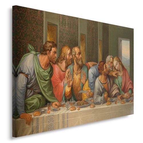 Tableau Étude De La Dernière Cène 50 X 70 Cm Marron