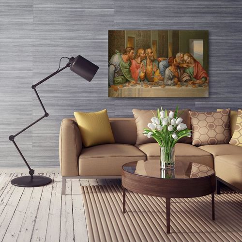 Tableau Étude De La Dernière Cène 50 X 70 Cm Marron