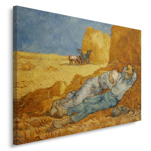 Tableau Reproduction Photo De V. Van Gogh - Sieste 70 X 100 Cm Jaune
