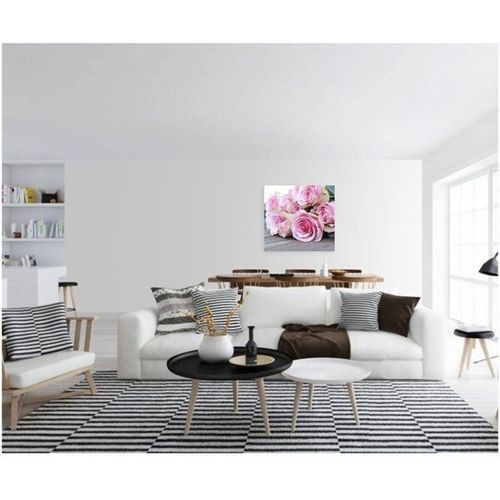 Tableau Des Roses 90 X 90 Cm Rose