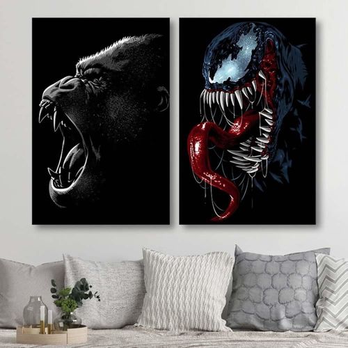 Tableau Gorille 70 X 100 Cm Noir