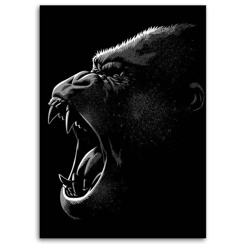Tableau Gorille 70 X 100 Cm Noir