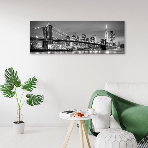 Tableau Le Pont De Brooklyn 70 X 25 Cm Noir