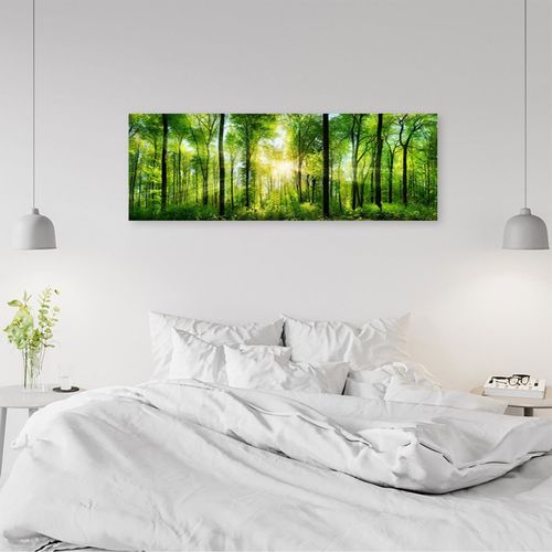Tableau Ensoleillement 120 X 40 Cm Vert