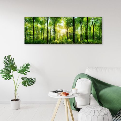 Tableau Ensoleillement 140 X 45 Cm Vert