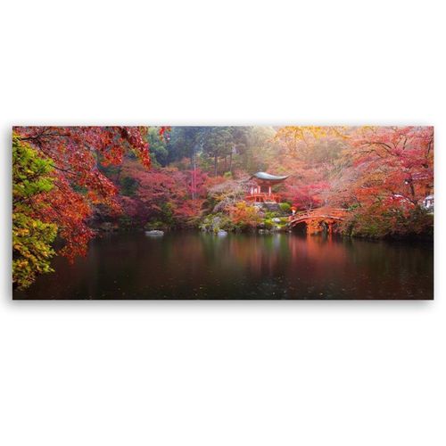 Tableau Le Japon Aux Couleurs Vertes 70 X 25 Cm Rouge