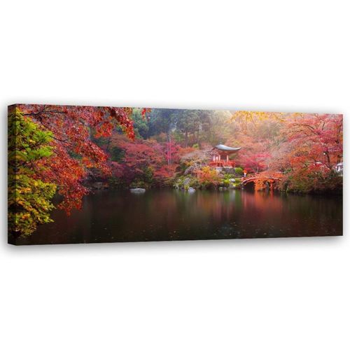 Tableau Le Japon Aux Couleurs Vertes 140 X 45 Cm Rouge
