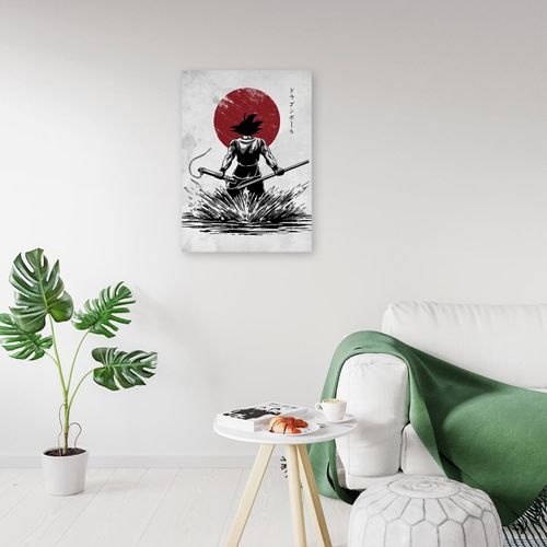 Tableau Dragon Ball Son Goku Entrainement Dans L'eau Ii 60 X 90 Cm Blanc