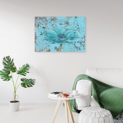 Tableau Orchidée Bleue 60 X 40 Cm Bleu