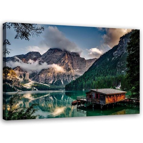 Tableau Paysage De Montagne 90 X 60 Cm Bleu