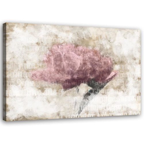 Tableau Abstraction Rose 60 X 40 Cm Rose