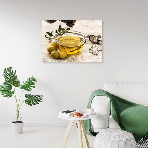 Tableau Huile D'olive Bois 120 X 80 Cm Jaune