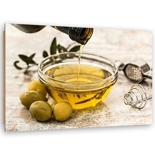 Tableau Huile D'olive Bois 120 X 80 Cm Jaune