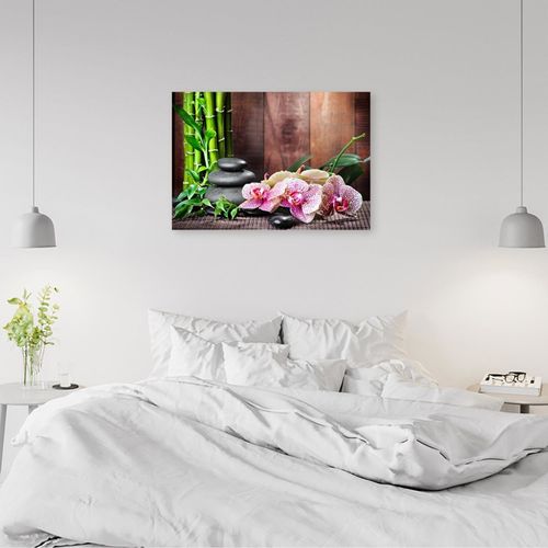 Tableau Motif Zen 90 X 60 Cm Vert