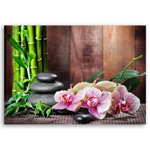 Tableau Motif Zen 90 X 60 Cm Vert