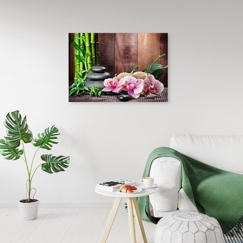 Tableau Motif Zen 90 X 60 Cm Vert