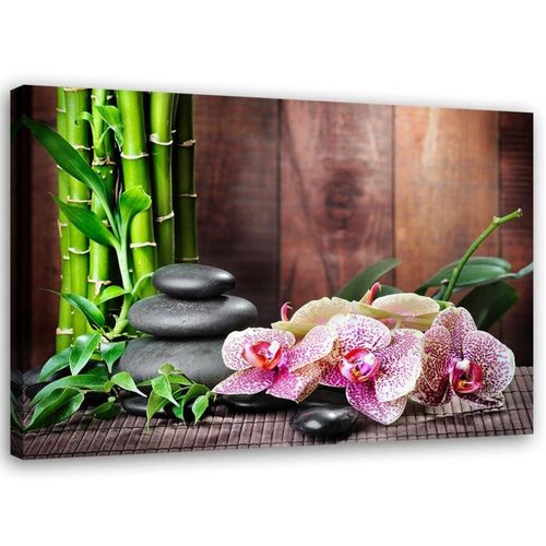 Tableau Motif Zen 90 X 60 Cm Vert