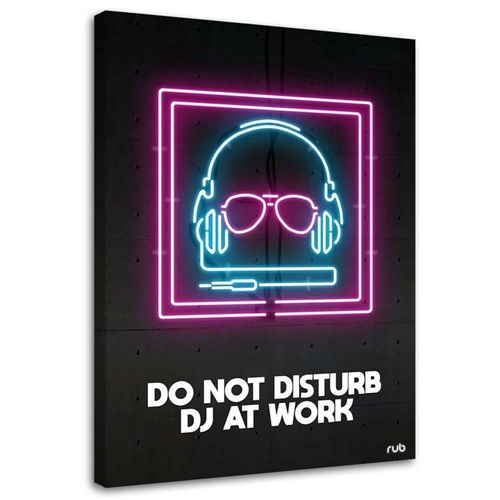 Tableau Enseignes Au Néon Dj 50 X 70 Cm Noir