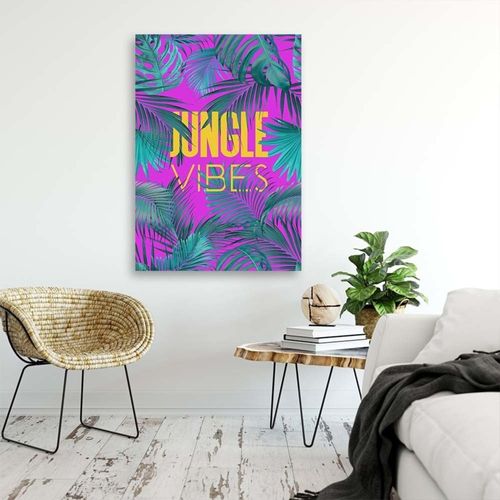 Tableau Ambiance De La Jungle 50 X 70 Cm Rose