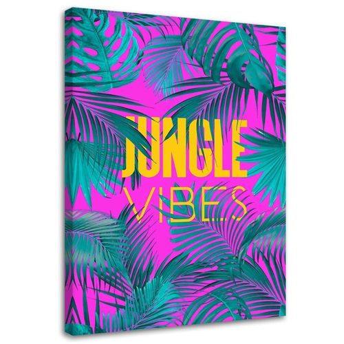 Tableau Ambiance De La Jungle 50 X 70 Cm Rose