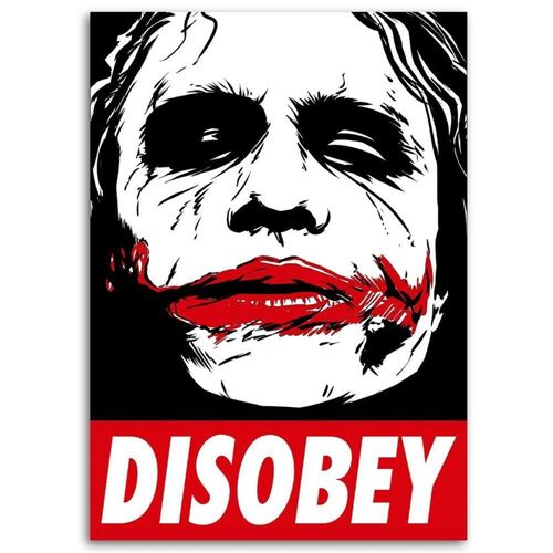 Tableau Le Joker Disobey 70 X 100 Cm Noir