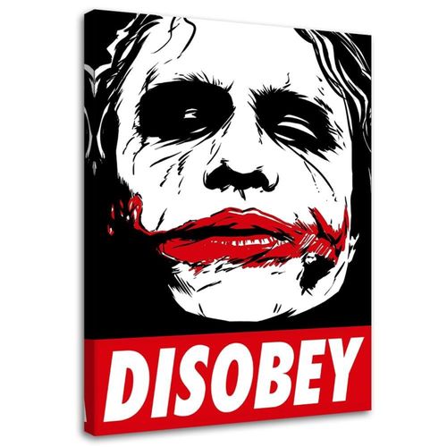 Tableau Le Joker Disobey 70 X 100 Cm Noir