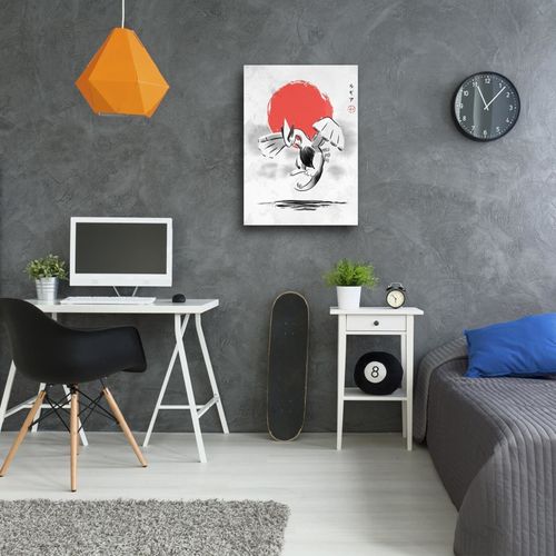 Tableau Bois Pokemon Lugia 50 X 70 Cm Blanc