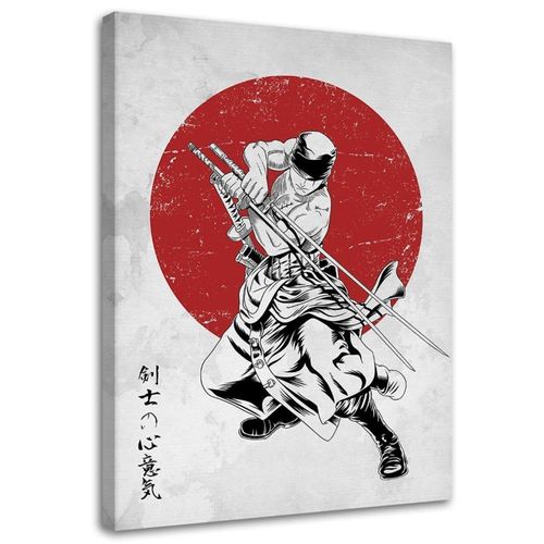 Tableau One Piece Roronoa Zoro Ii 70 X 100 Cm Rouge