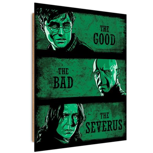 Tableau Bois Harry Potter Dans Le Style Western 40 X 60 Cm Vert