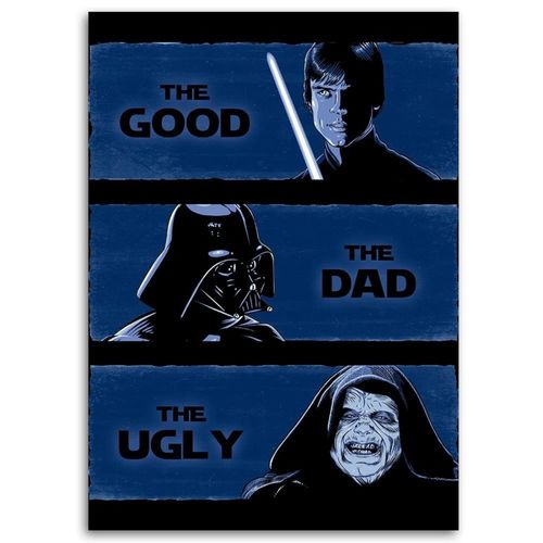 Tableau Bois Star Wars Dans Le Style Western 70 X 100 Cm Bleu