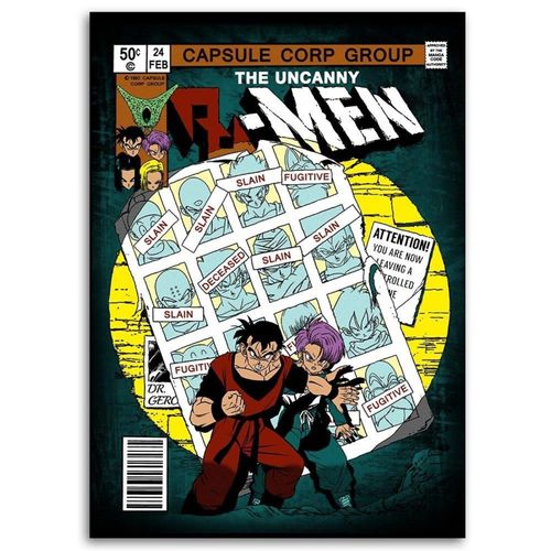 Tableau Dragon Ball The Uncanny Z-men 70 X 100 Cm Noir